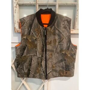 Bob Allen large Realtree camouflage and orange reversible hunting vest
